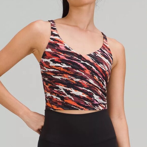 Lululemon Align Tank Lunar 2022New Year Tiger Tide Smoky Red Multi Size 12 Rare - Picture 1 of 11